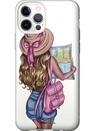Чохол на iphone 12 pro дівчина з картою "4704u-2052-10746"