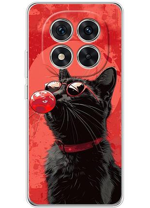Чехол силиконовый с картинкой на xiaomi poco x7 (стильный котик)