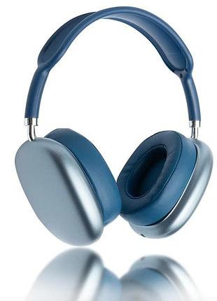 Бездротові повнорозмірні навушники bluetooth macaron p9 max синій
