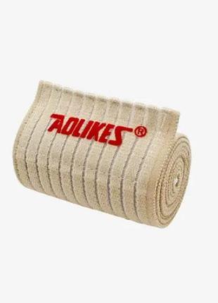 Спортивная повязка на голень aolikes унисекс бежевый 1 шт 03365