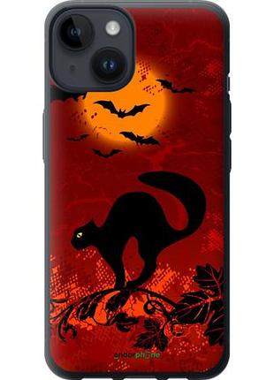 Чехол на iphone 14 чёрная кошка под луной "1190u-2648-10746"