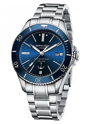 Механические часы north edge anchor blue