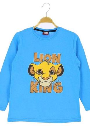 Футболка з довгим рукавом для хлопчика atabay з принтом lion king 92-98 блакитний