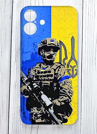 Чехол на iphone 16 plus солдат (принт 350)