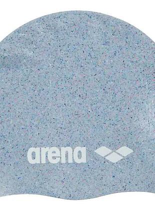 Комфортна сіра шапочка для плавання від бренду arena silicone cap із силікону