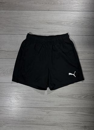 Черные спортивные шорты пума с карманами puma essential shorts, s, оригинал