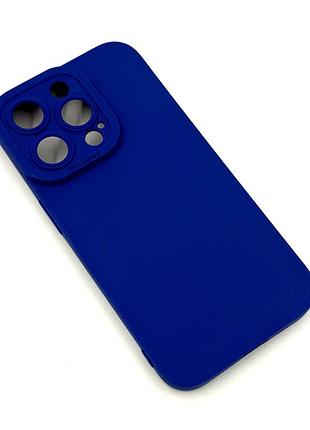 Чохол на iphone 14 pro із закритим низом синій