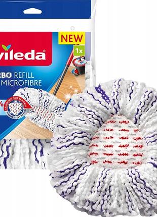 Змінна насадка для швабри vileda turbo 3in1 microfibre – трикутна форма, мікрофібра, машинне прання