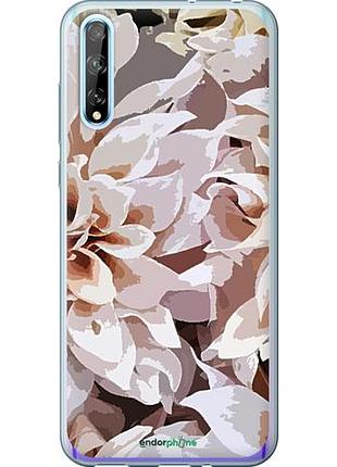 Чехол на huawei p smart s пионы акварелью "4376u-1813-10746"