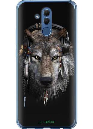 Чехол на huawei mate 20 lite волк-меломан "875u-1575-10746"
