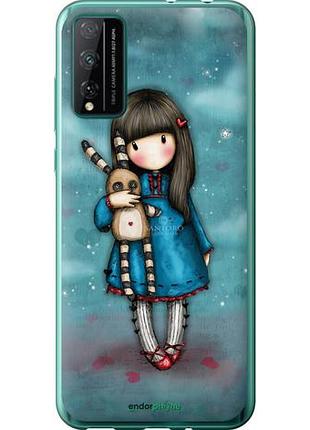 Чехол на huawei honor play 4t pro девочка с зайчиком "915u-1914-10746"