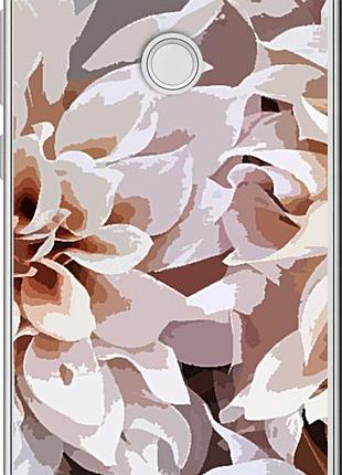Чехол на huawei p8 lite (2017) пионы акварелью "4376u-777-10746"