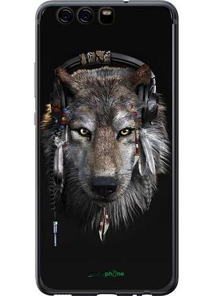Чехол на huawei p10 волк-меломан "875u-780-10746"