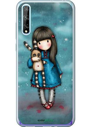 Чехол на huawei p smart s девочка с зайчиком "915u-1813-10746"