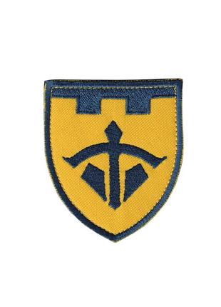 Шеврон військовий / армійський, 243 отдельный батальон сил тро, на липучці, на жовтому, зсу. 7см * 8см