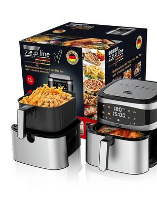 Фритюрница 12 л с двумя тенами 4200вт zepline zp-216 с съемной корзинкой