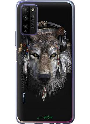 Чехол на huawei honor 30 lite волк-меломан "875u-2074-10746"