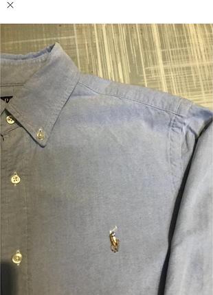 Polo ralph lauren💙чоловічий одяг/ніжно-блакитна сорочка з довгими рукавами💛 40/l/48 8