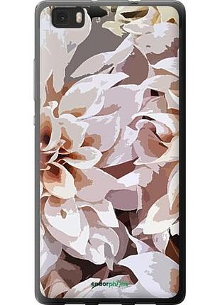 Чехол на huawei ascend p8 lite пионы акварелью "4376u-126-10746"