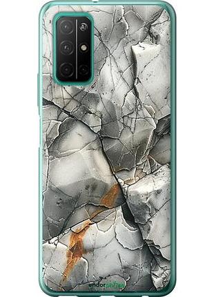Чехол на huawei honor 30s серый мрамор "6041u-1897-10746"
