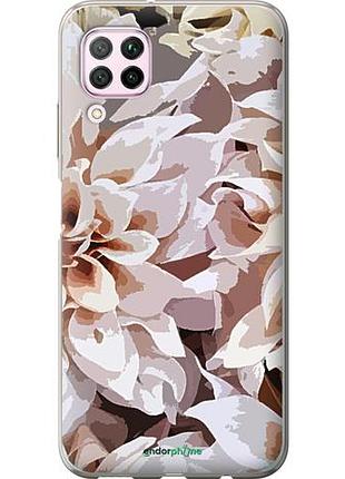 Чехол на huawei p40 lite пионы акварелью "4376u-1887-10746"