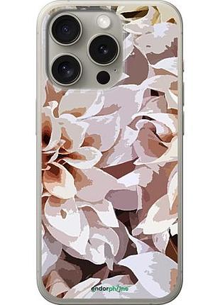 Чехол на iphone 15 pro пионы акварелью "4376u-3096-10746"