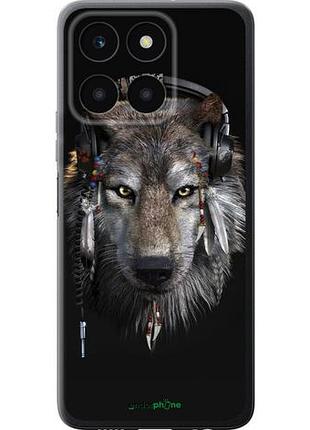 Чехол на huawei honor x6a волк-меломан "875u-3340-10746"