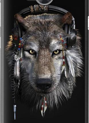 Чехол на huawei y3ii / y3 2 волк-меломан "875u-495-10746"