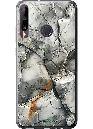 Чехол на huawei p40 lite e серый мрамор "6041u-1875-10746"