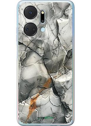 Чехол на huawei honor x7a серый мрамор "6041u-2981-10746"