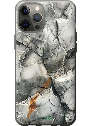 Чехол на iphone 12 pro max серый мрамор "6041u-2054-10746"