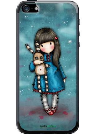 Чехол на iphone 5 девочка с зайчиком "915u-18-10746"
