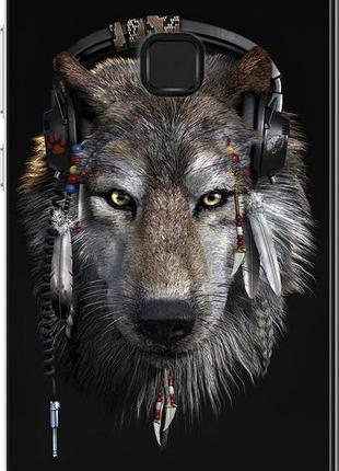 Чехол на huawei p10 lite волк-меломан "875u-896-10746"