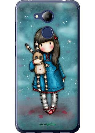 Чехол на huawei honor 6c pro девочка с зайчиком "915u-1358-10746"