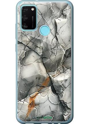 Чехол на huawei honor 9a серый мрамор "6041u-1900-10746"
