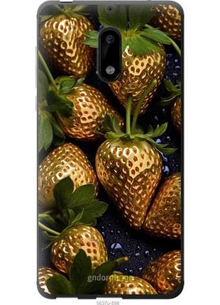 Чехол на nokia 6 золотая клубника "5637u-898-10746"