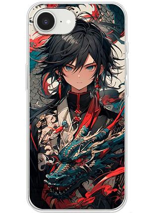 Чехол силиконовый с картинкой на iphone 16e (аниме, anime)