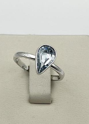 Каблучка срібна з кварцем london blue 17 2,23 г