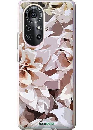 Чехол на huawei nova 8 pro пионы акварелью "4376u-2246-10746"