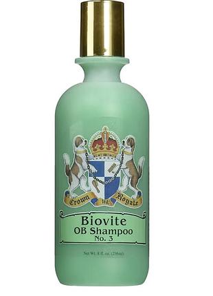 Шампунь для животных,для густой жёсткой шерсти crown royale biovite shampoo №3 (разлив) 236 мл оригінал флакон