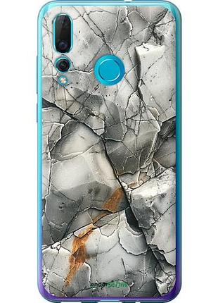 Чехол на huawei nova 4 серый мрамор "6041u-1632-10746"