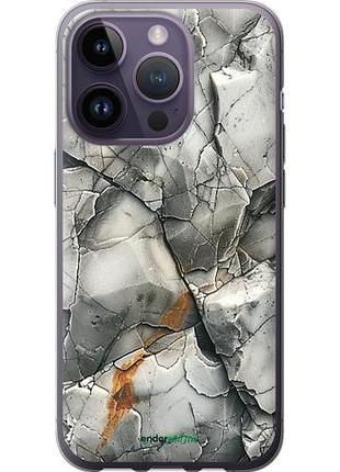Чехол на iphone 14 pro серый мрамор "6041u-2646-10746"