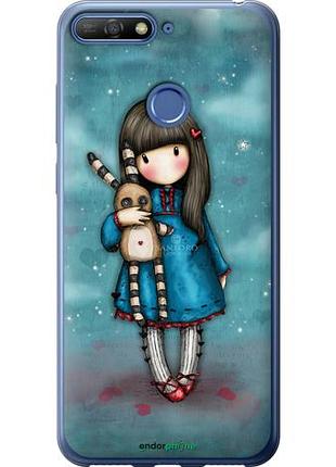 Чехол на huawei honor 7a pro девочка с зайчиком "915u-1440-10746"
