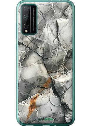 Чехол на huawei honor play 4t pro серый мрамор "6041u-1914-10746"