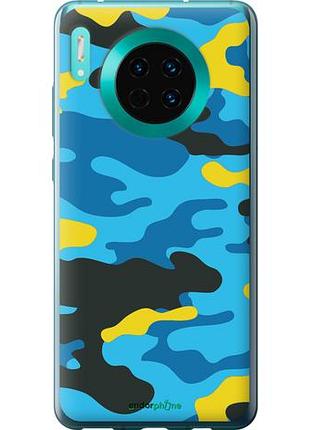 Чехол на huawei mate 30 желто-голубой камуфляж "1084u-1773-10746"