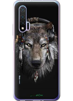 Чехол на huawei nova 6 волк-меломан "875u-1821-10746"
