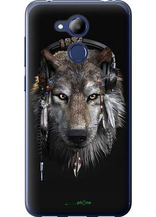 Чехол на huawei honor 6c pro волк-меломан "875u-1358-10746"