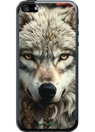 Чехол на iphone 5s волчий взгляд "6066u-21-10746"