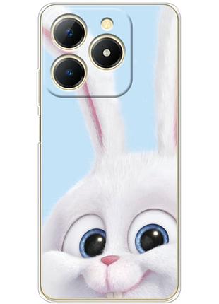 Чехол силиконовый с картинкой на realme c61 (кролик снежок)