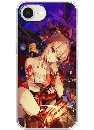 Чехол силиконовый с картинкой на iphone 16e (аниме, anime)